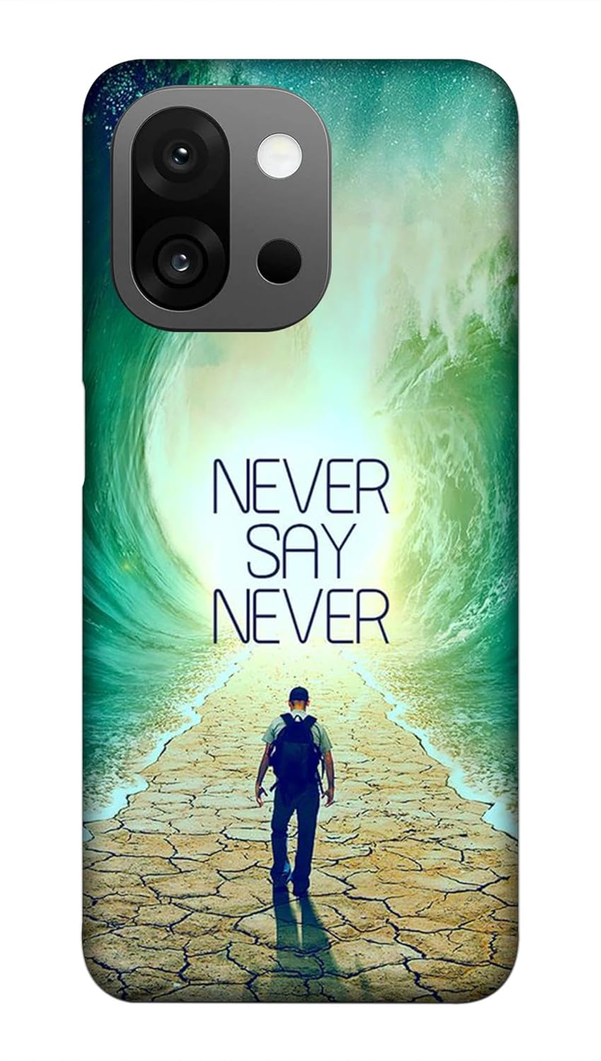 NDCOM for OnePlus 13s 5G Back Cover | Premium OnePlus 13s Case | Durable One Plus13s 5G Cover | Never Say Never Printed Hard Case NDCOM for OnePlus 13s 5G Back Cover | Premium OnePlus 13s Case | Durable One Plus13s 5G Cover | Never Say Never Printed Hard Case