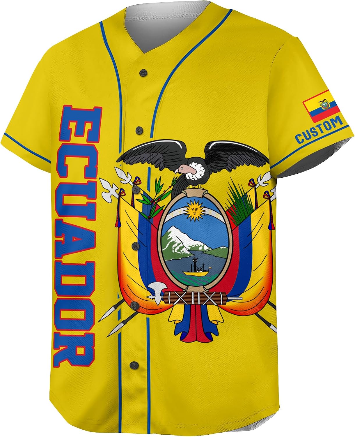 Ecuador Jersey Men, Ecuador Jersey Baseball, Personalized Ecuador Baseball Jersey Men