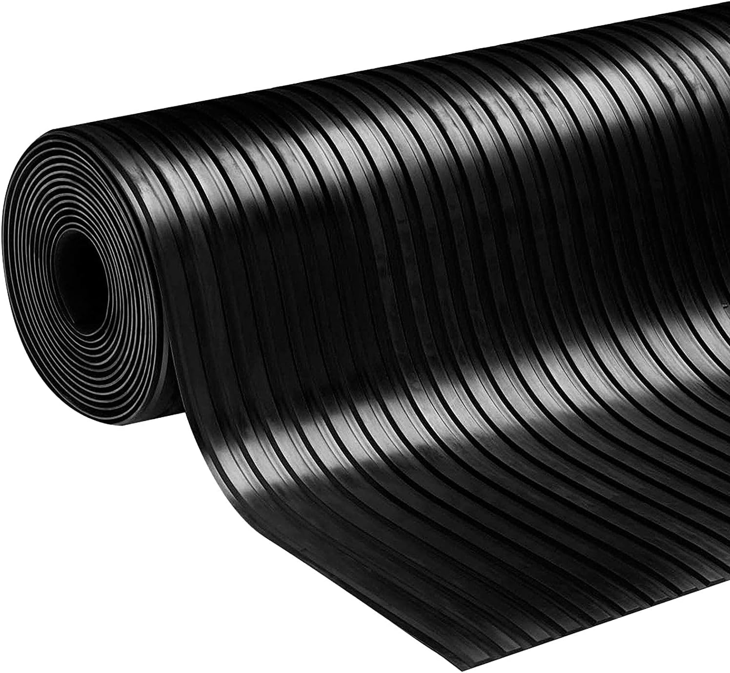 Gumowa mata podłogowa mata gumowa szerokie rowki grubość 6 mm mata antypoślizgowa 100 x 400 cm