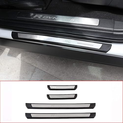 CHEYA ABS estilo coche exterior puerta Sill desgaste umbral cubierta cubierta para Land Rover Discovery Sport 2020 Auto exterior accesorios (plata)