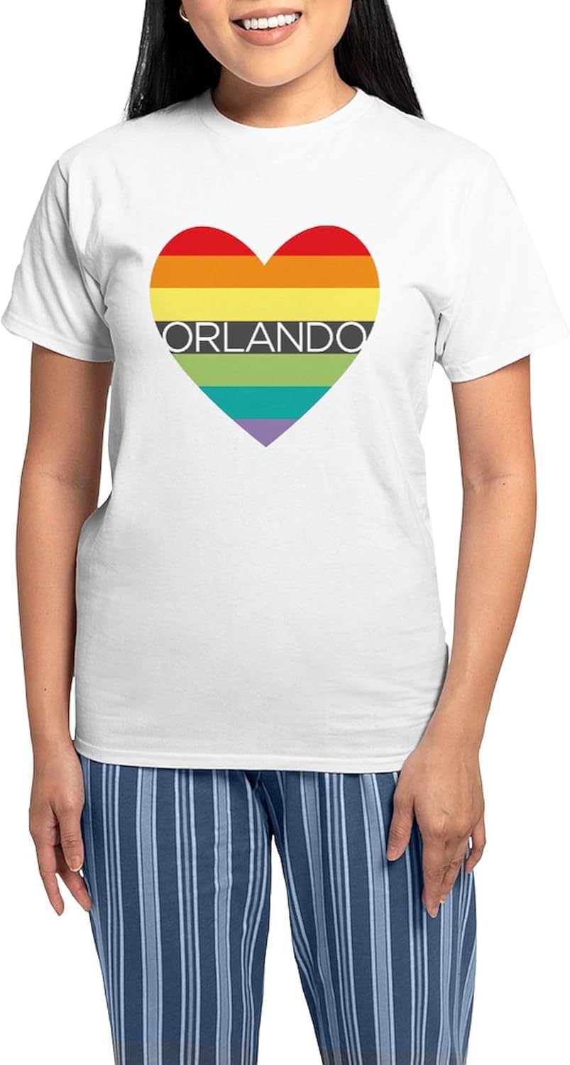 CafePress Heart for Orlando Women's Light Pajamas Women's Novelty Cotton Pajama Set, Comfortable PJ Sleepwear
