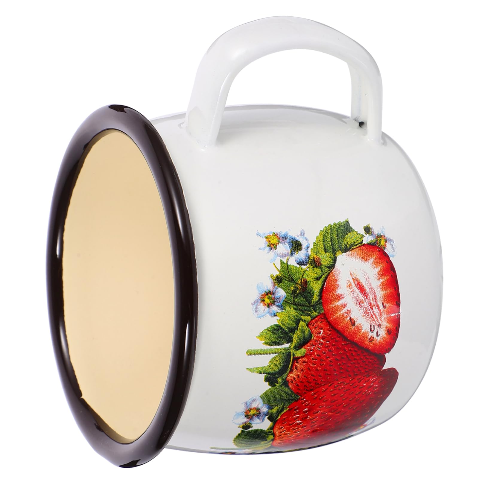 Cabilock 5 Stück Emaille Becher Teetasse Tassen Wassergläser Kaffeebecher Retro Emaille Tee Vintage Stil Zuhause Trink