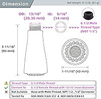Vista 2 de Reemplazo de cabezal de llave de cocina Angle Simple, conector macho de rosca de G 1/2 o 13/16 pulgadas, probado según NSF/ANSI/CAN 61 y 372