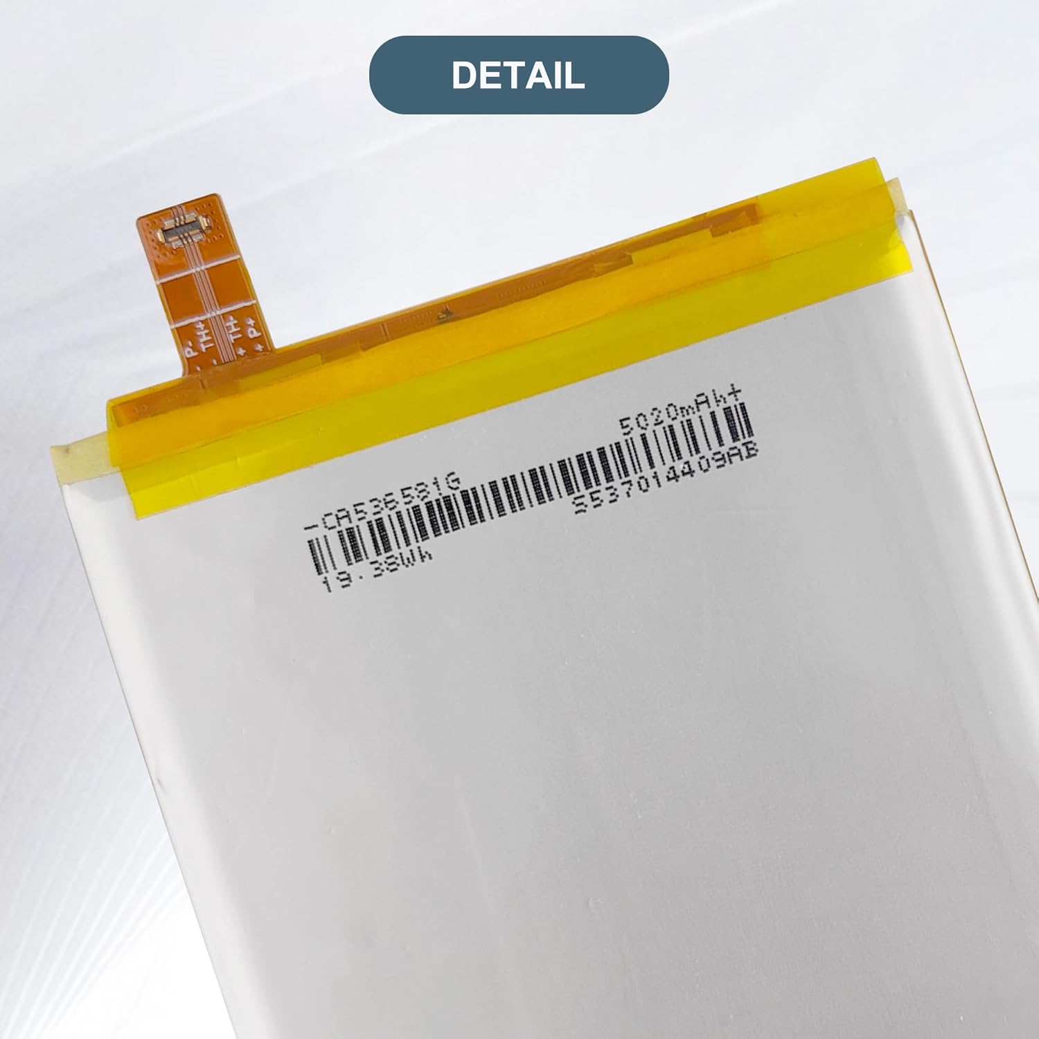 Close-up of the LK50 battery connector ribbon