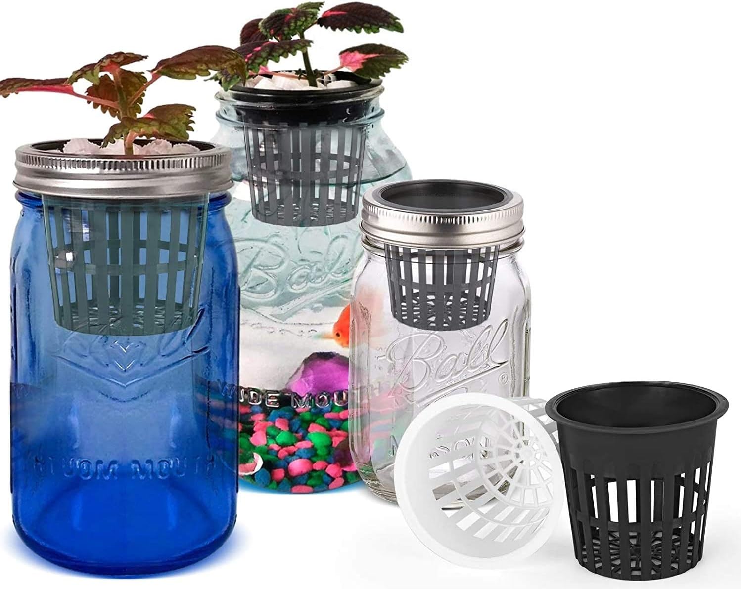 25 pack - 3 inch Round HEAVY DUTY Net Cups Pots WIDE LIP Design - Orchids • Aquaponics • Aquaculture • Hydroponics • WIDE Mouth Mason Jars • Slotted Mesh by Cz Garden Supply