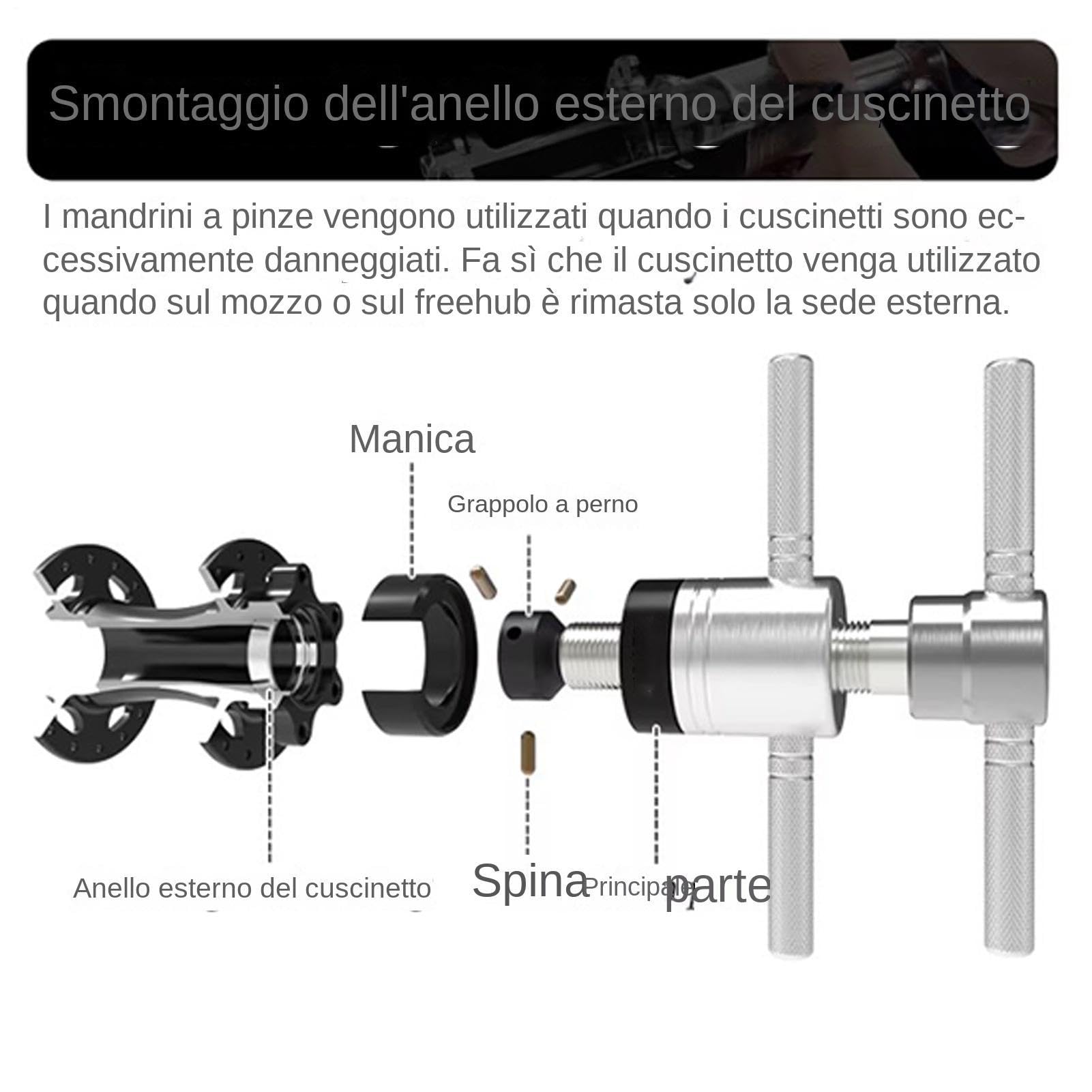 Generico Wheel Hub Removal Tool | Bike Hub Installer Tool | Mountain Bicycle Maintenance Kit | for Scooter Bicycle Home Garage Workshop Mountain Road Offroad