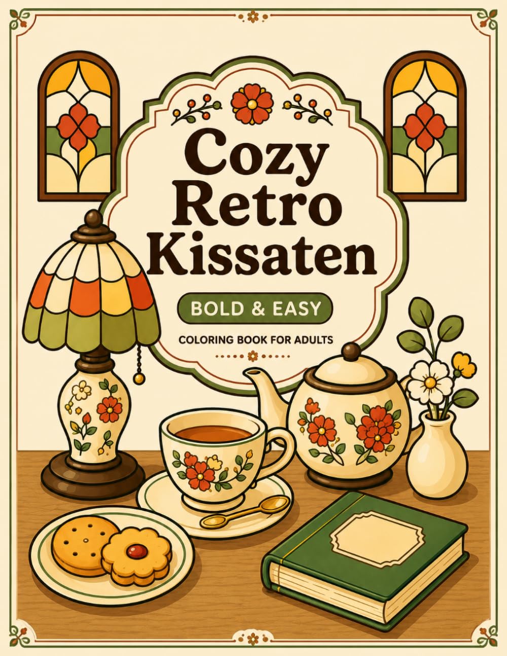 Cozy Retro Kissaten: Bold & Easy Japanese Retro Café Coloring Book
