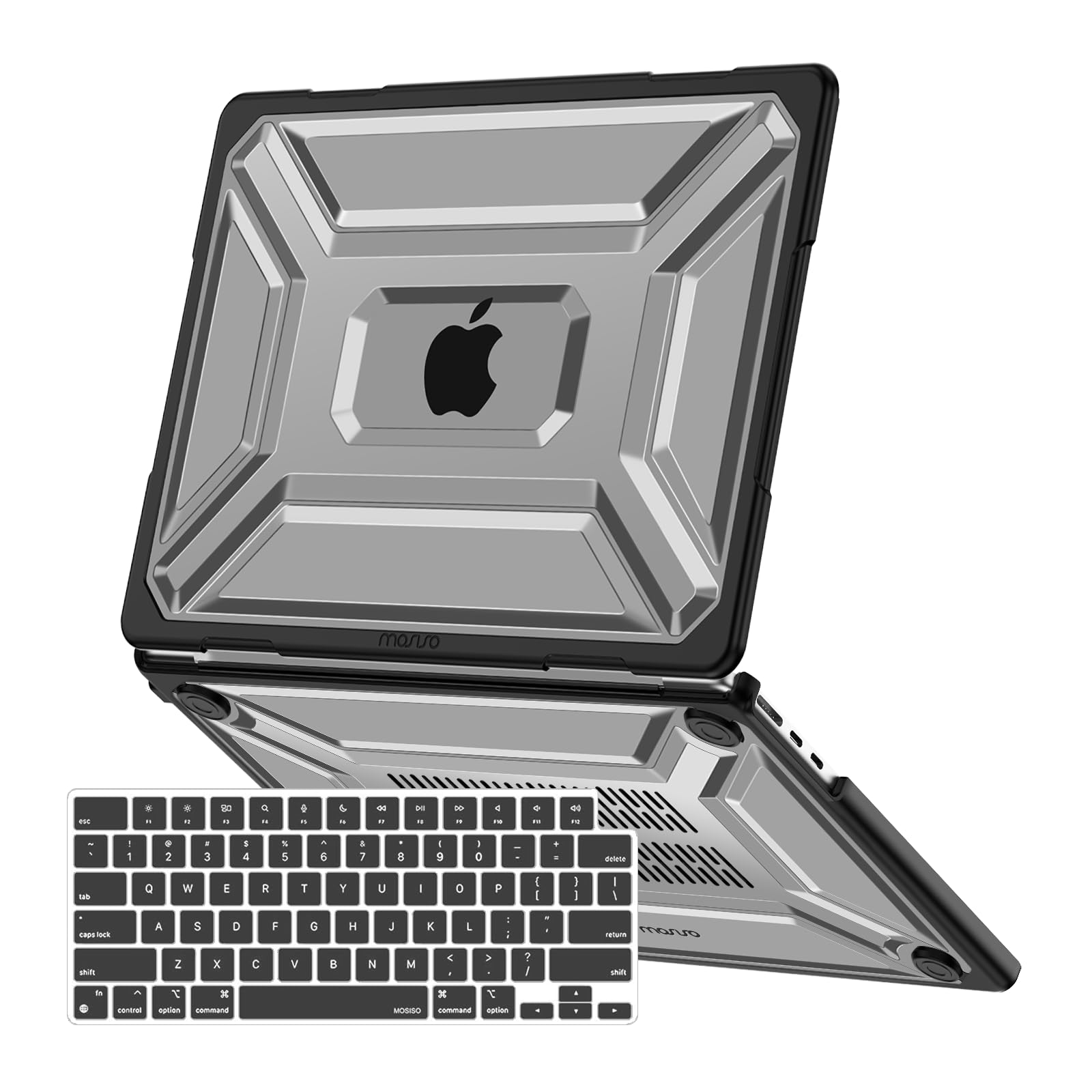 MOSISO Compatible with MacBook Air 13 inch Case M5 2026 M4 2025 M3 M2 2024-2022 A3449 A3240 A3113 A2681, 2 in 1 Kit Heavy Duty Hard Shell Cover with