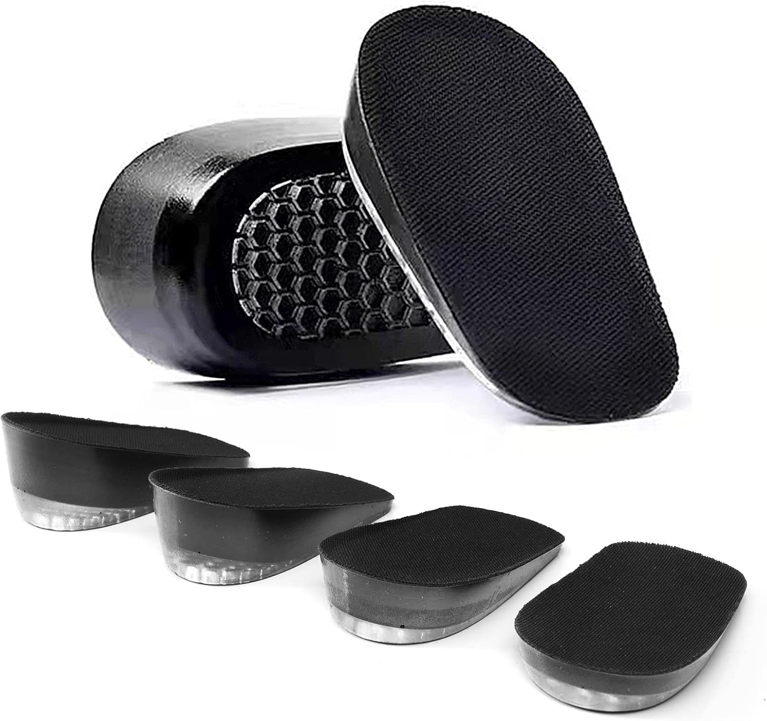 YURRUON 1Pair Silicone Height Increased Shoes Pad Half