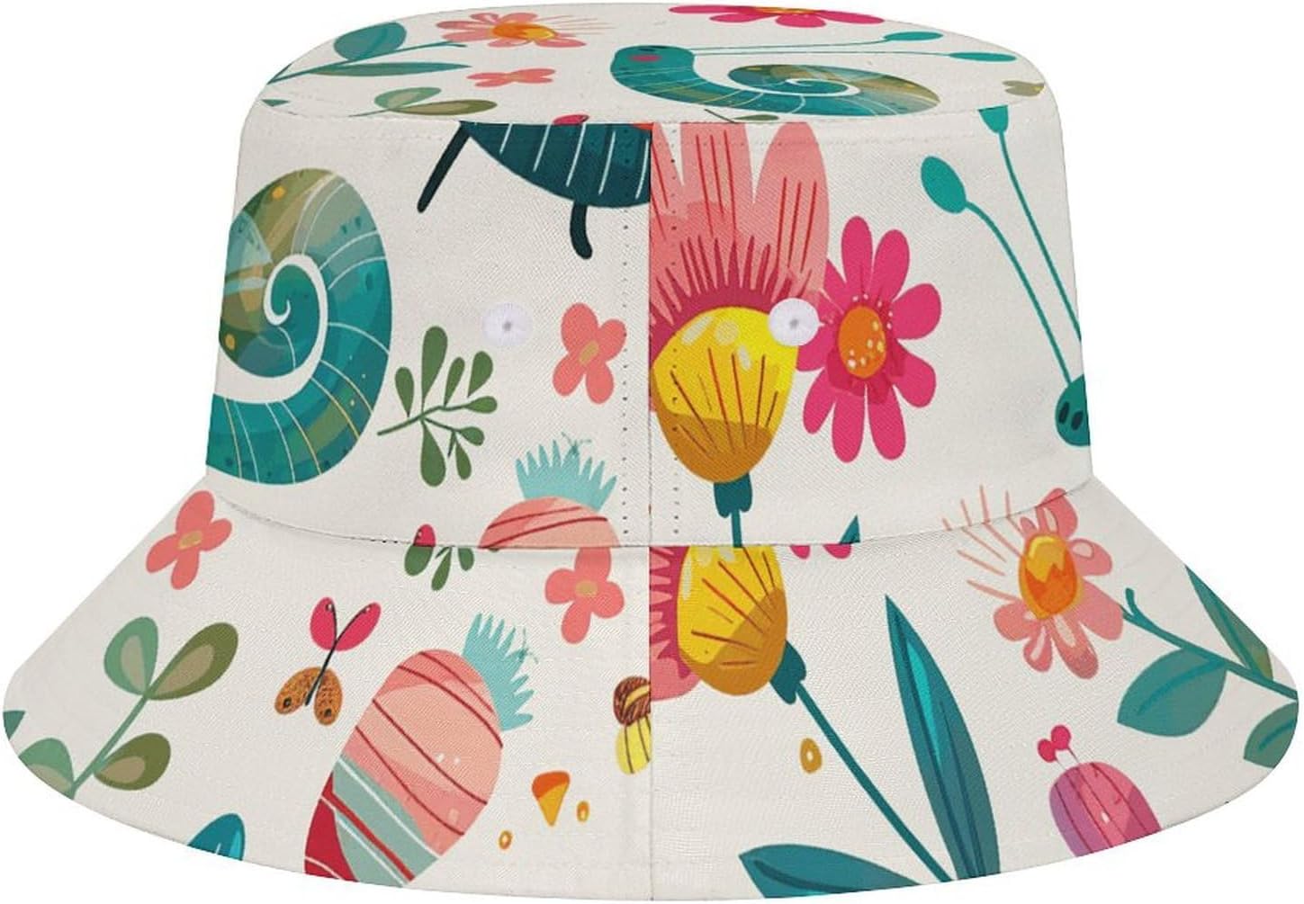 Cartoon Small Insect Bucket Hat Packable Sun Hats Travel Summer Beach Fisherman Cap for Women Men Teens