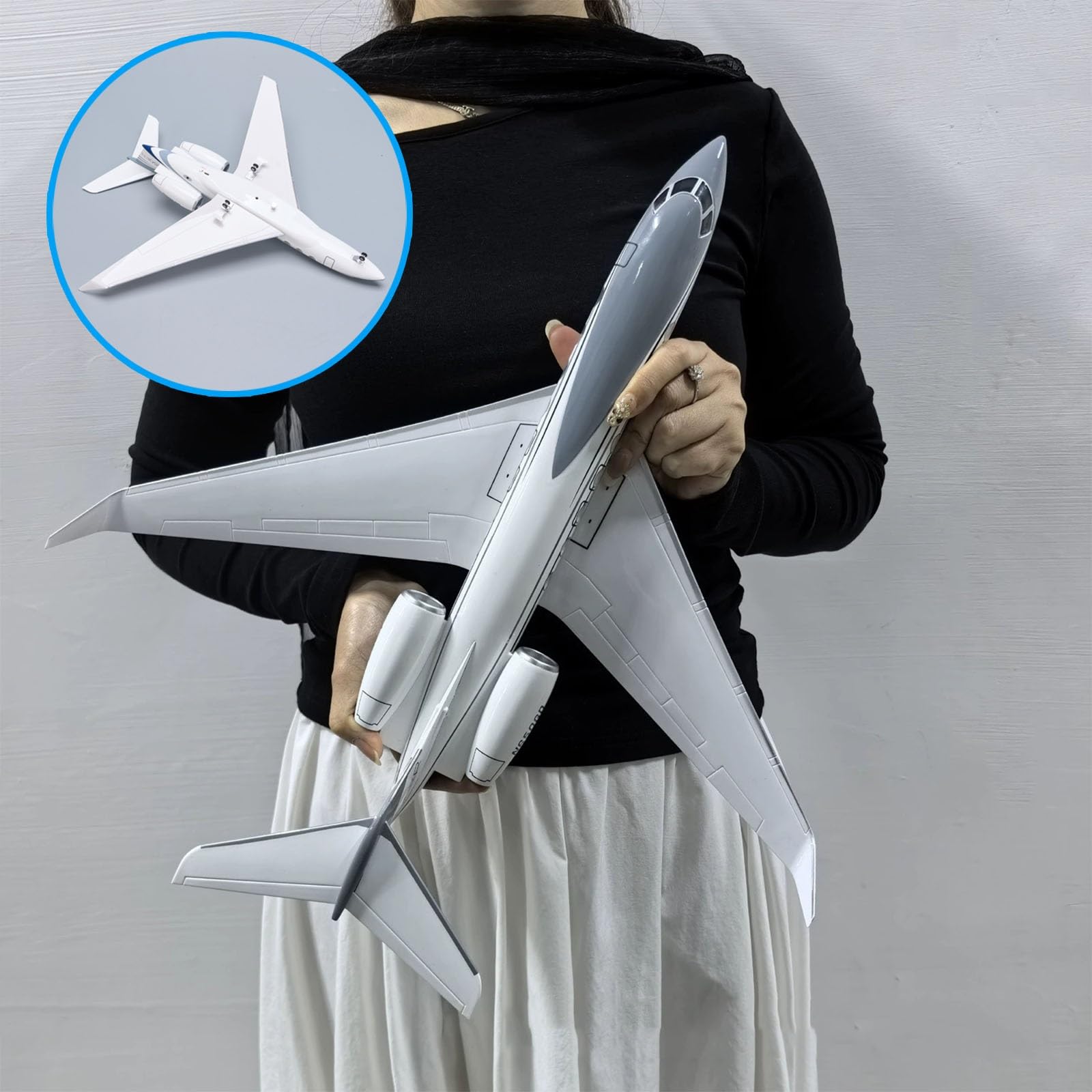 Generico Modello di aeroplano da 17 pollici for la modalità aereo pressofuso modello Gulfstream G650