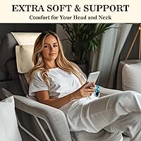 Vista 2 de Almohada para Reposacabezas de Sillón Reclinable, Almohada de Soporte Ajustable y Cómoda para Cuello y Cabeza, Reposacabezas de Terciopelo Suave