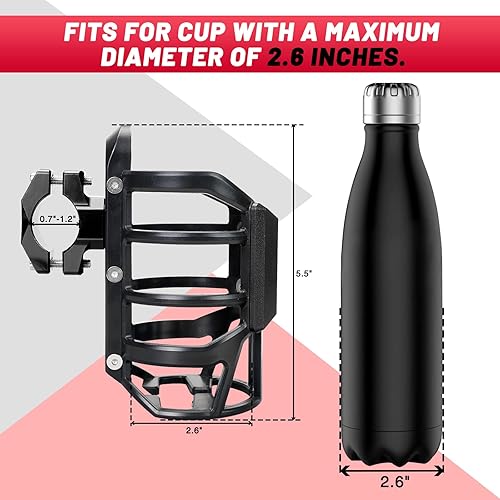 Miniatura 2 de Portavasos para bicicleta, aleación de aluminio, con carcasa de plástico elástico, tornillos de acero inoxidable para motocicleta, bicicleta, MTB,