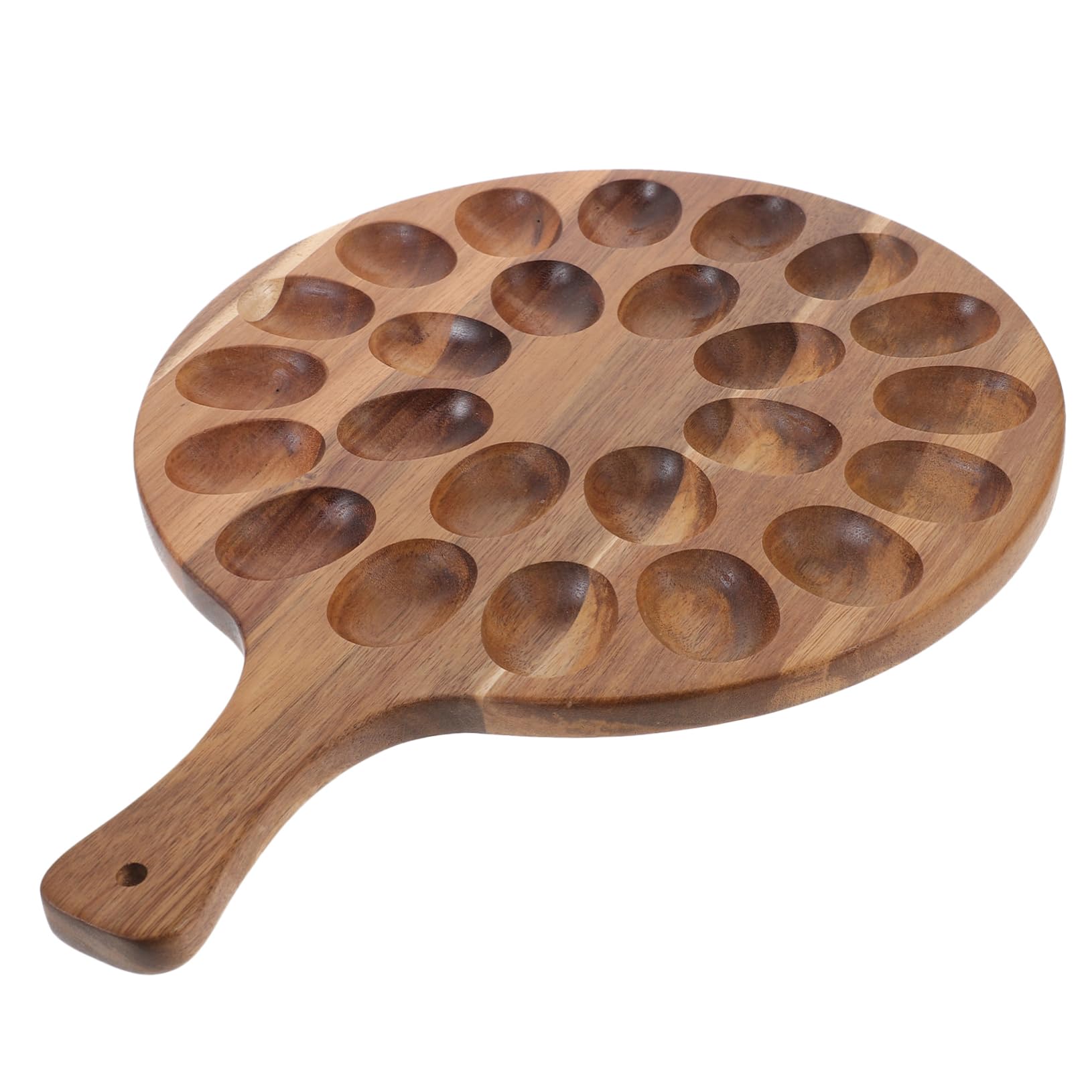 Kichvoe Wooden Deviled Egg Tray Multi Purpose Chicken Egg Holder for Home Kitchen for Easter Parties Creative Design Safe and Easy to Clean