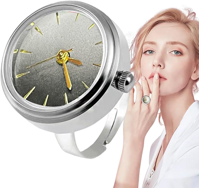 Amazon.co.jp: 指輪時計 | 合金レトロリング型指時計,ステンレス  