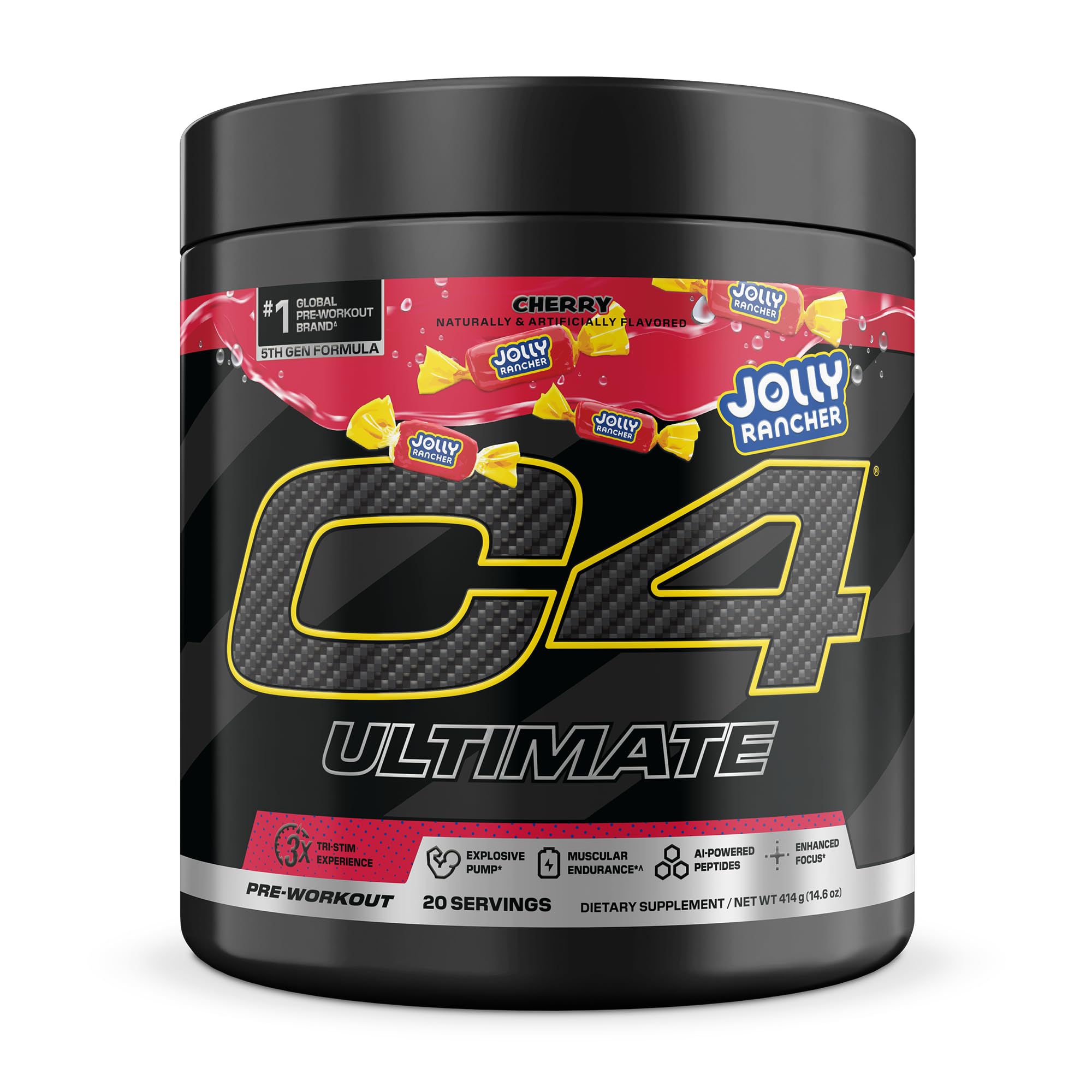 C4 Ultimate Pre-Workout, Zero Sugar, Strawberry Watermelon, 20 Servings — Amazon image 6