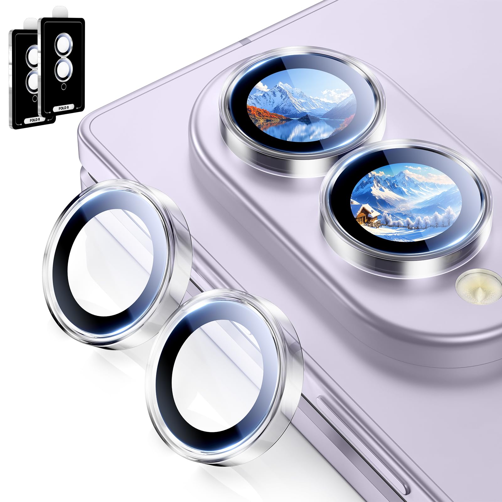Uyiton 2 Pack for Samsung Galaxy Z Fold 8 Camera Lens Protector