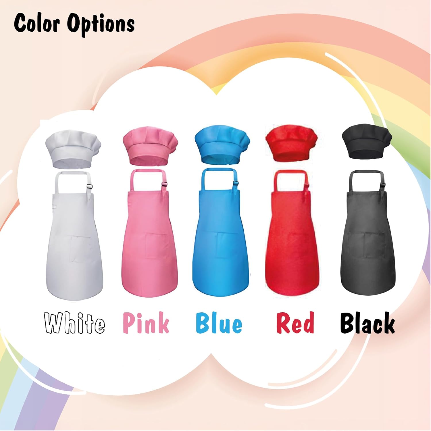 Custom Kids Apron, Personalized Kids Cooking Apron and Chef Hat Set, Kid Play, Painting Apron, Boys Cooking Apron, Little Girls Aprons, Chef Apron and Hat for Child, Different Design and Color Option - Image 6