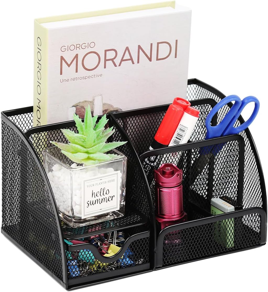 JEBELE Office Desk Organiser, Mesh Desktop Office Supplies, Multi