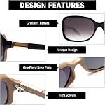 JM Classic Bifocal Reading Sunglasses Square Rectangular Stylish Gradient Sun Readers for Women