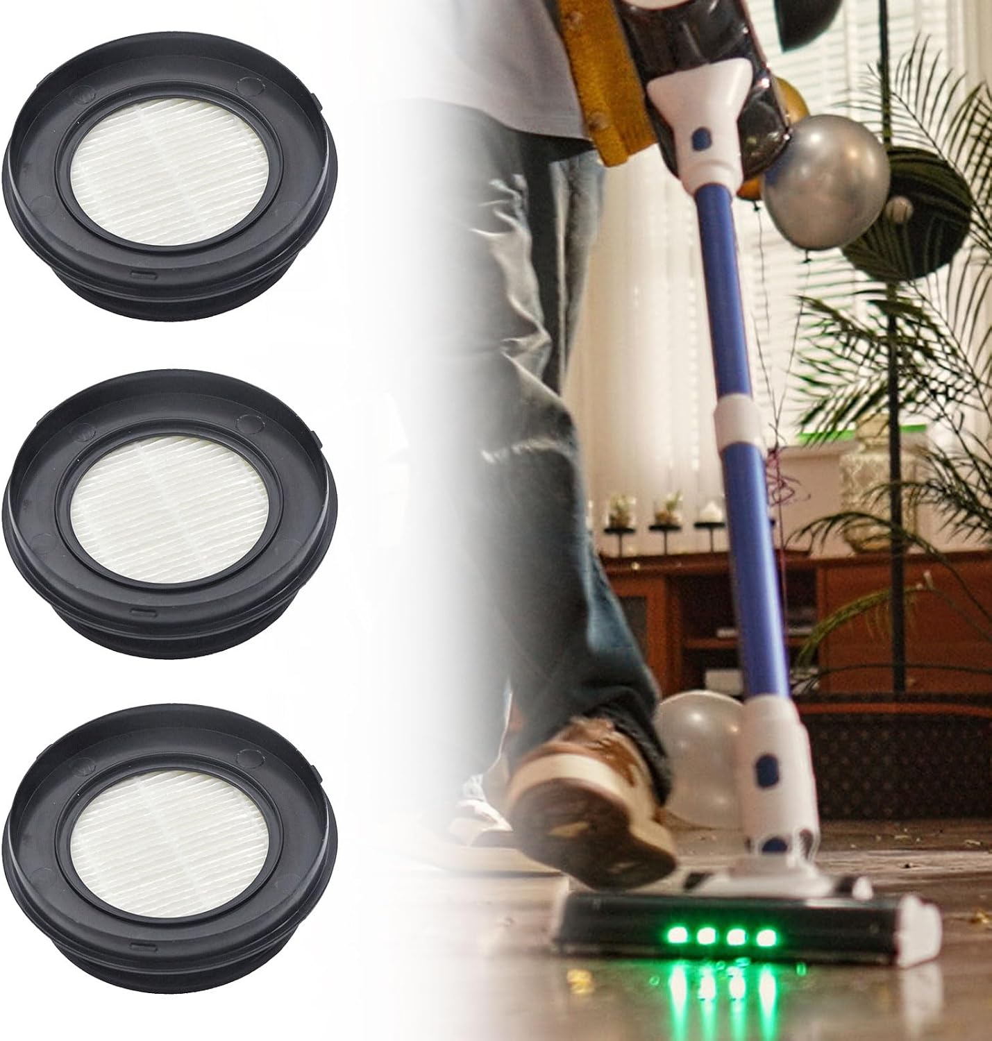 3Pcs High Capacity Replacement Accessories Filter for U12 Handheld Vacuuming Accessories Vacuum Filter