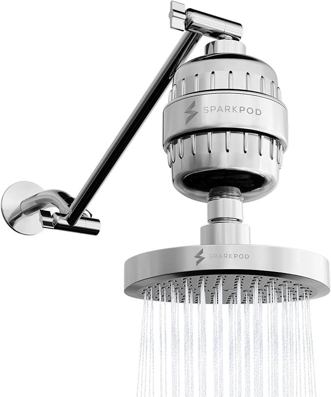 SparkPod HighPressure Chrome Rain Shower Head with Matching 11" Shower