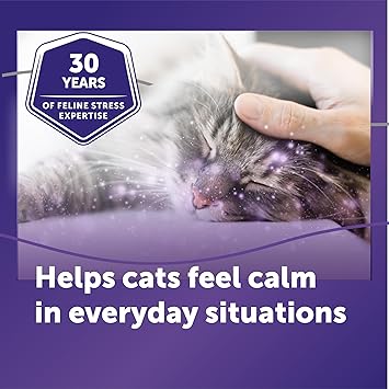 FELIWAY Optimum Cat Calming 3 Diffuser Kit & 6 Pack Refill Advanced Support to Help Reduce Urine Spraying, Scratching, Fighting and Hiding Due to Stress All in One Cat Pheromone Plug in Diffuser