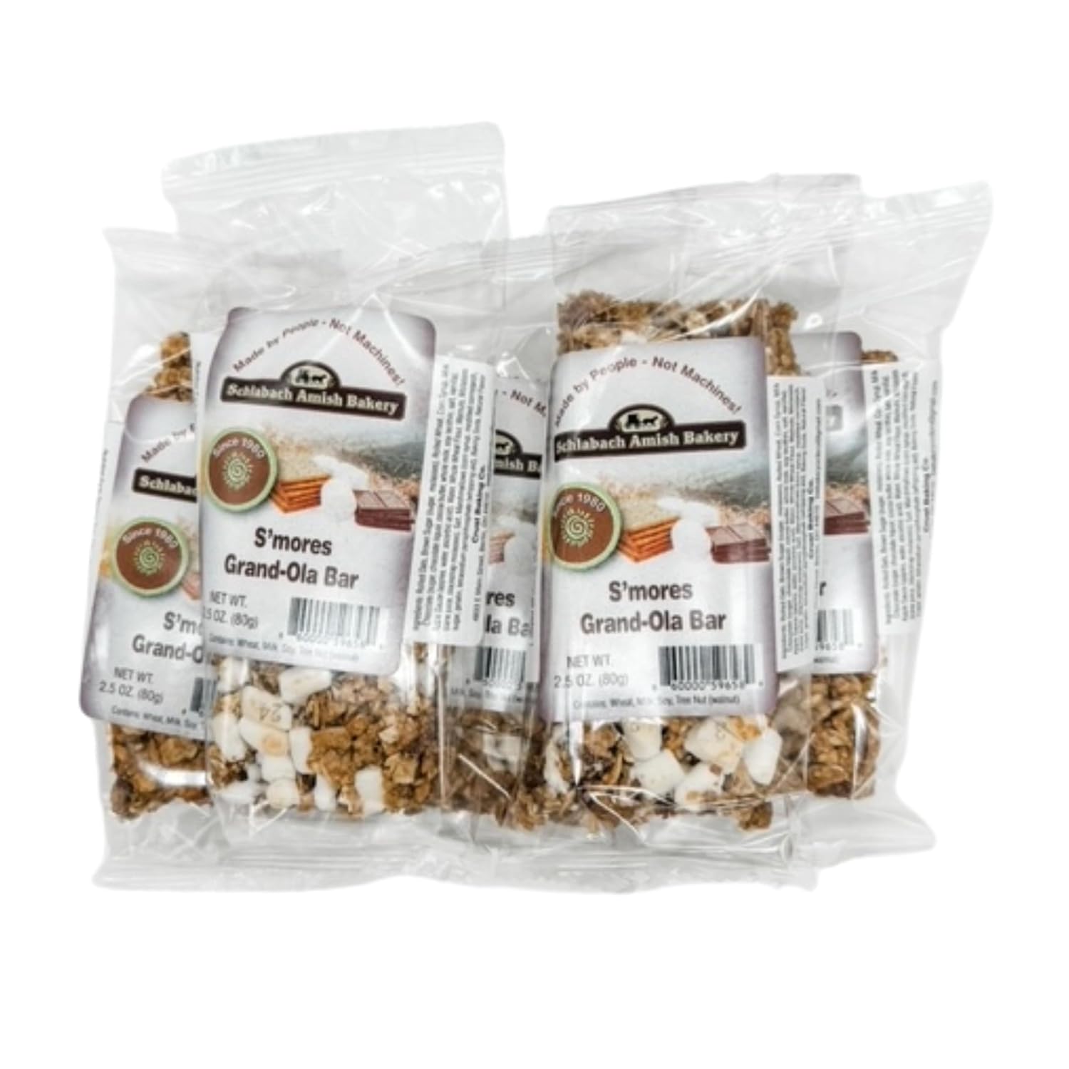 Schlabach Amish Bakery Soft & Chewy Granola Bars, Case Pack of 12/2.8 oz. Bars (S'mores)