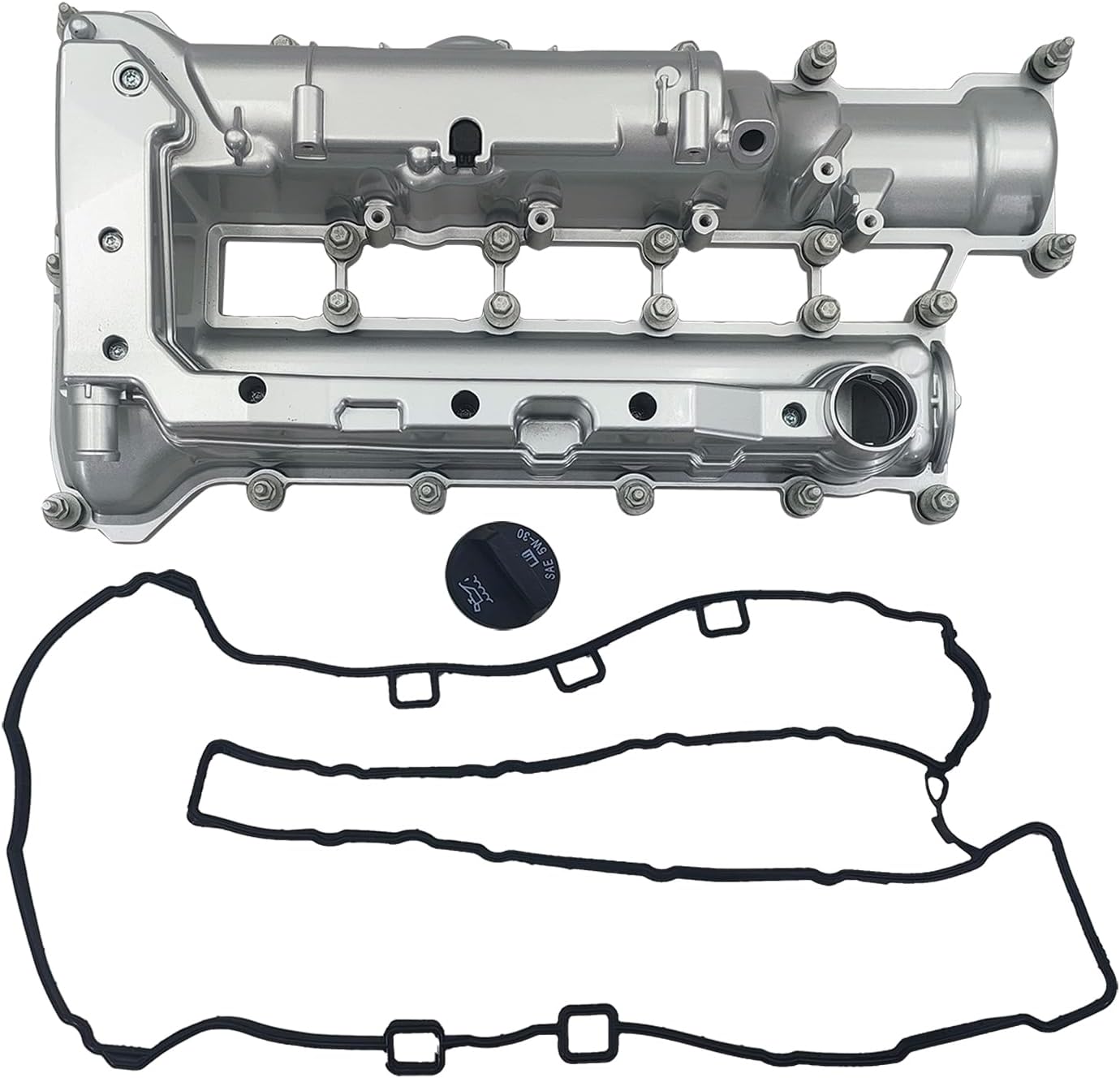 Aluminum Valve Cover Compatible with 2014-2018 Jeep 2013-2016 Dodge 2015-2017 C-hrysler 200 2016-2018 Fiat 500X 2015-2017 Ram 2.4L L4