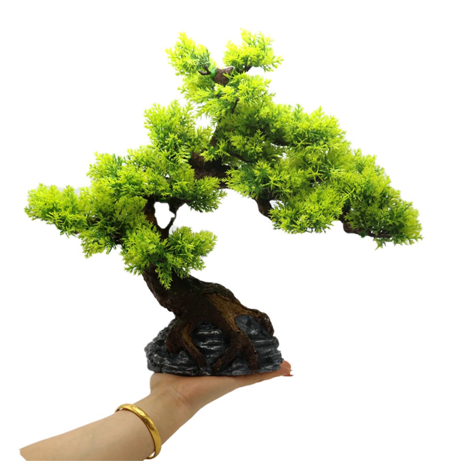 Decoración de Acuarios Accesorios de bonsái de rocalla for Acuario, Suministros de decoración de Hotel, Adornos de Plantas de Pino de simulación Accesorios de Acuarios