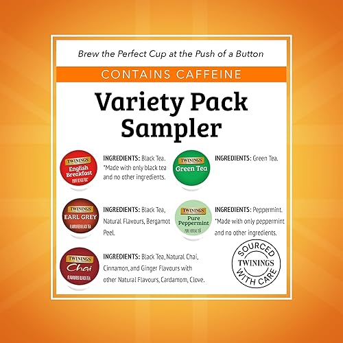 Miniatura 2 de Twinings Paquete variado de cápsulas K-Cup para desayuno inglés Earl Grey Chai verde menta para cafeteras Keurig y de una sola taza 10 unidades