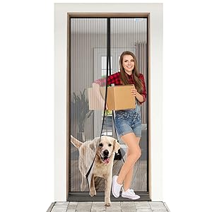 ESMAYULO Zanzariera Magnetica 130×250 cm, Facile da Installare, Senza Bisogno di Attrezzi, Adatto ai Bambini e Agli Animali Domestici. Nero