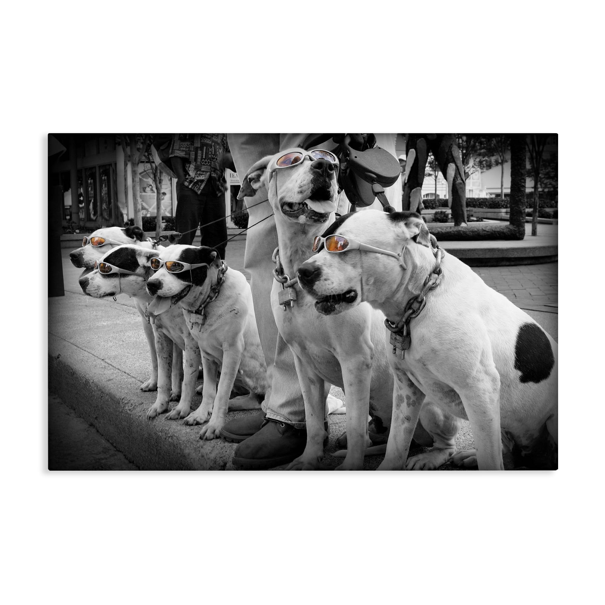 Stupell Industries Unframed Afternoon Stroll Pups Animal, 20 X 30 Inch Canvas Wall Art