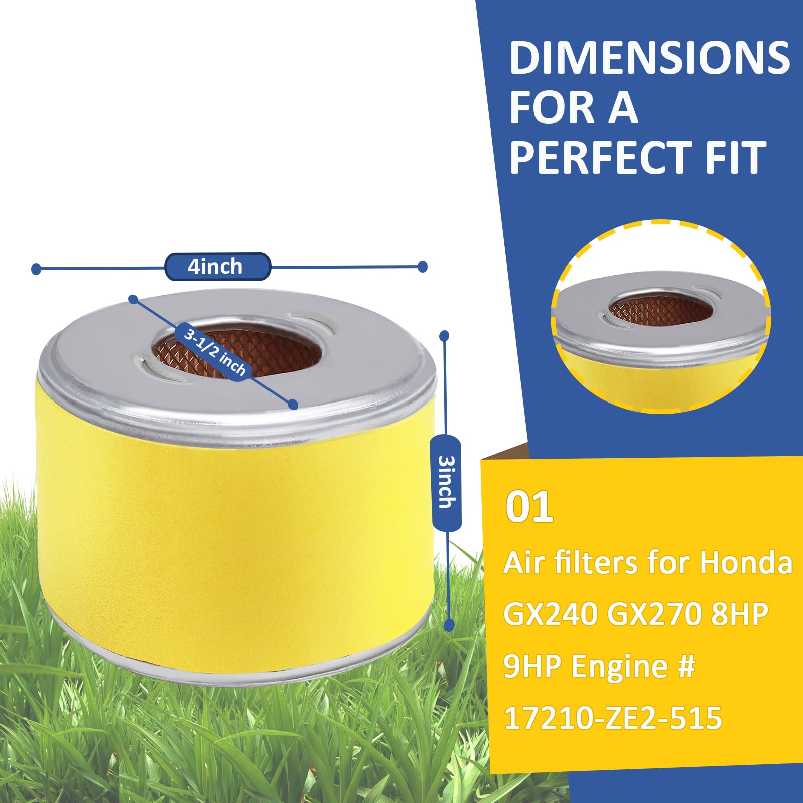 Filtre à Air + Carburant + Bougie Pour Honda GX240 GX270 8HP 9HP – EG3500X WT30 Etc.