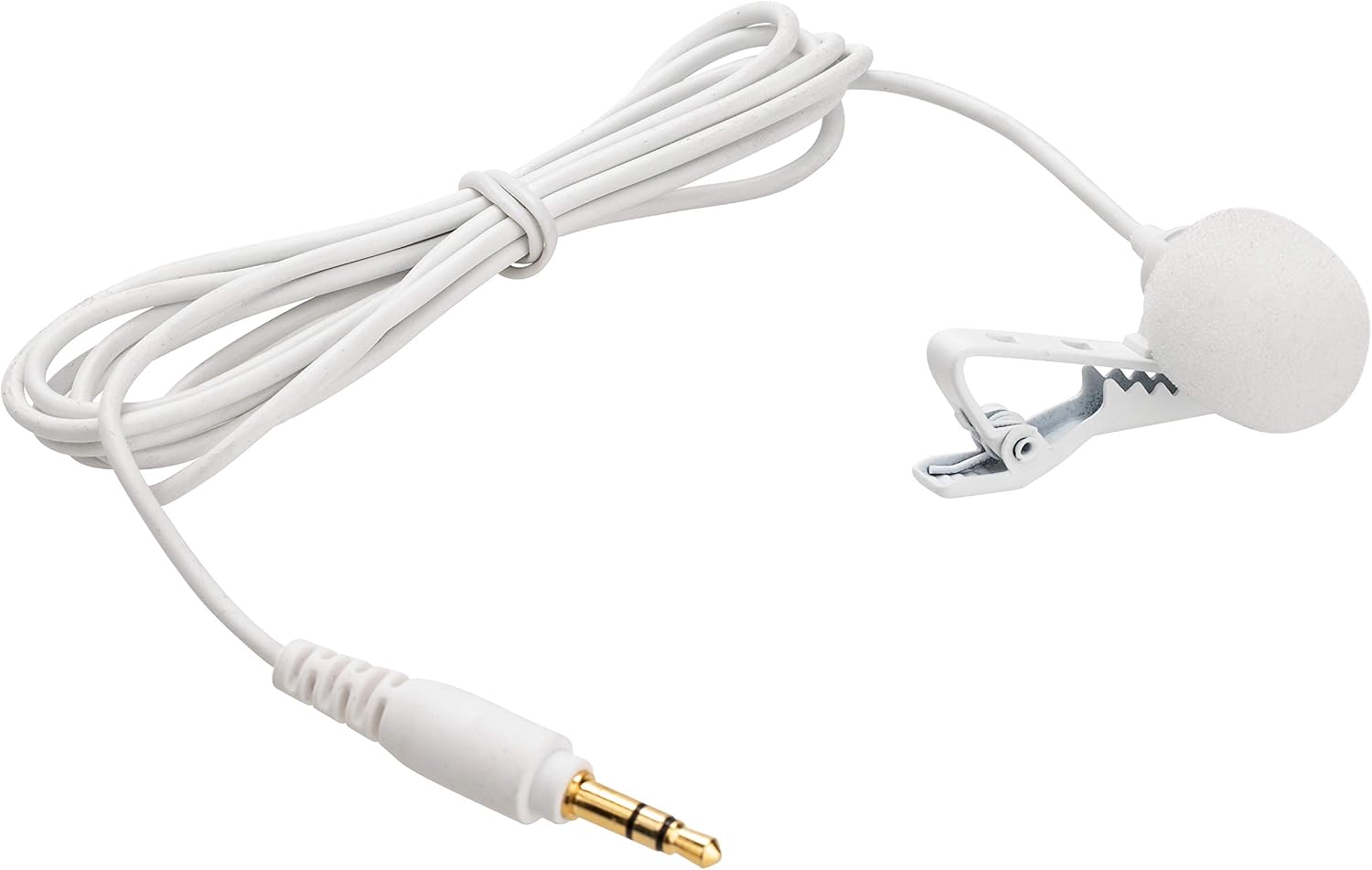 Saramonic SR-M1W White 3.5mm TRS Lavalier Microphone for Wireless Systems Compatible with DJI Mic, Rode, Hollyland, Sennheiser Transmitters & More