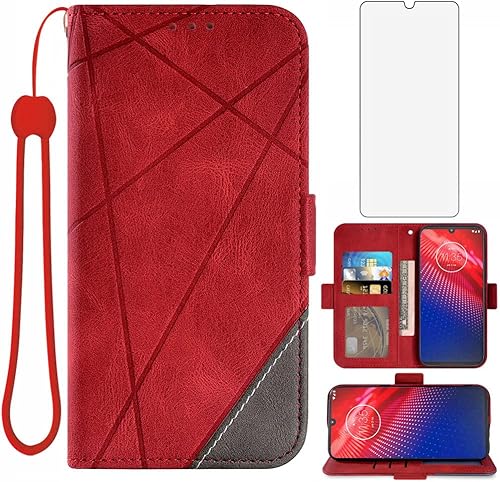 Asuwish Funda compatible con Moto Z4Moto Z 4 PlayMotoZ4 Force y protector de pantalla de vidrio templado con tapa para Motorola 4Z Motoz4cases