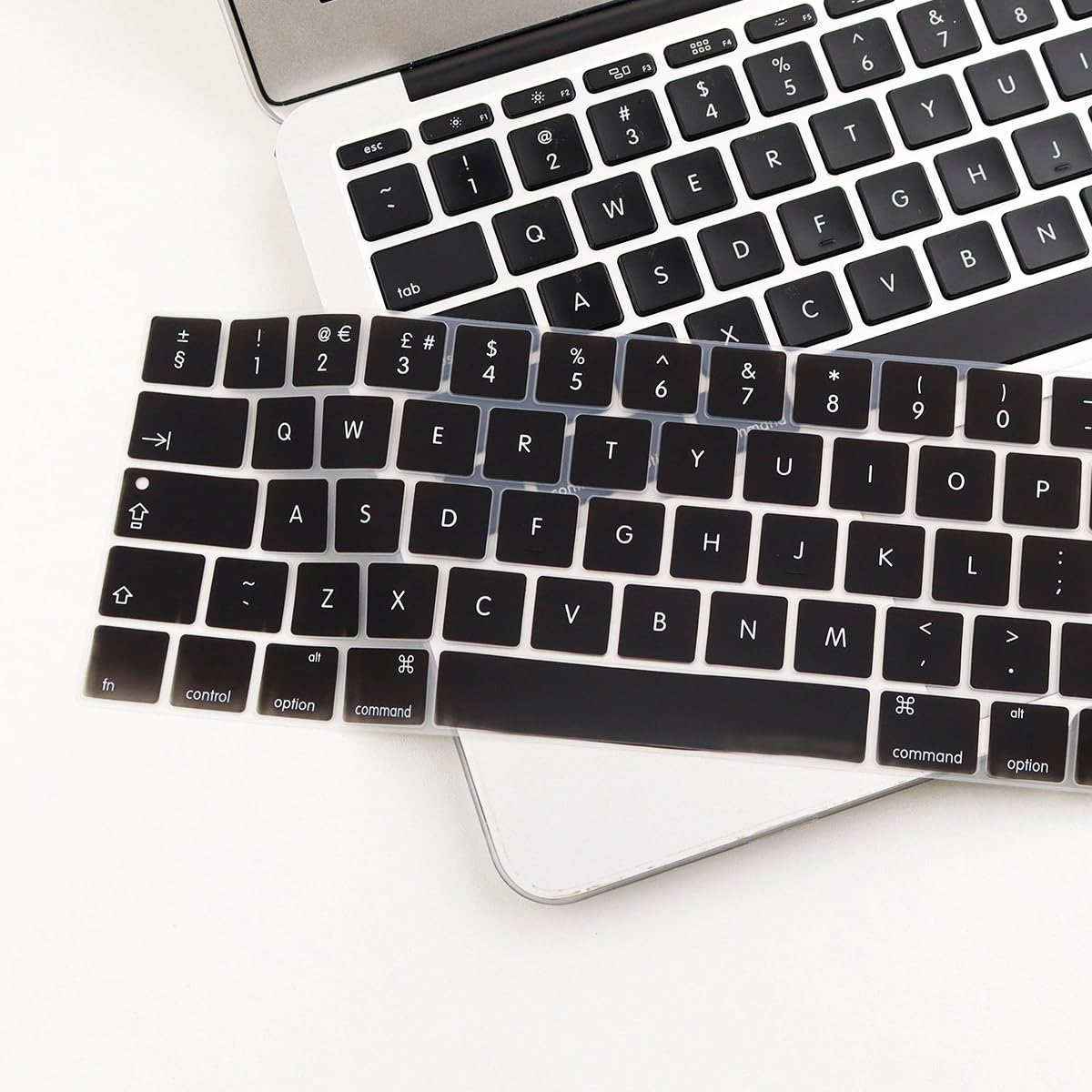 Funda para teclado inglés compatible con MacBook Pro 13 15 pulgadas 2019 2018 2017 2016 con Touch Bar & Touch ID Modelo: A2159 A1989 A1706/A1990 A1707, versión europea