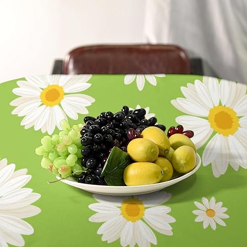 Miniatura 245 de Mantel floral hippie, diseño retro de los años 70, naranja, rosa, azul, floral, bohemio, estampado estético de margaritas, para fiesta, picnic