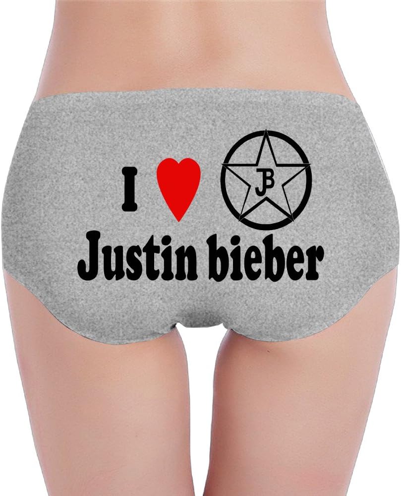 GYB HOME Bieber Music Justin Underwear Brief For Women Ash