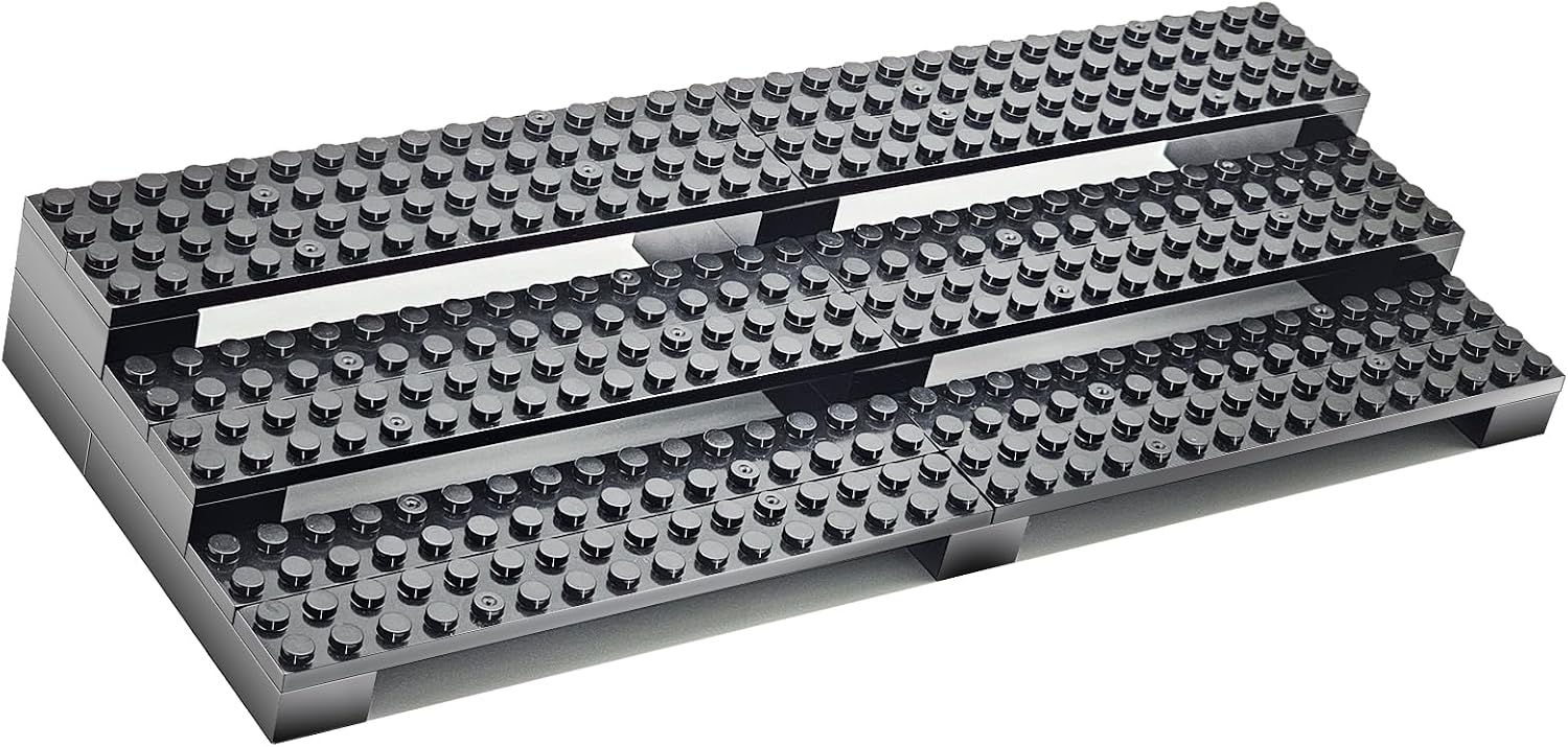 Minifigures Display Stand Buiding Blocks, Display Shelves, Compatible with Lego, 3 Tier Mini Figure Case, Display Stand for Organizing Your Minifigure Collection