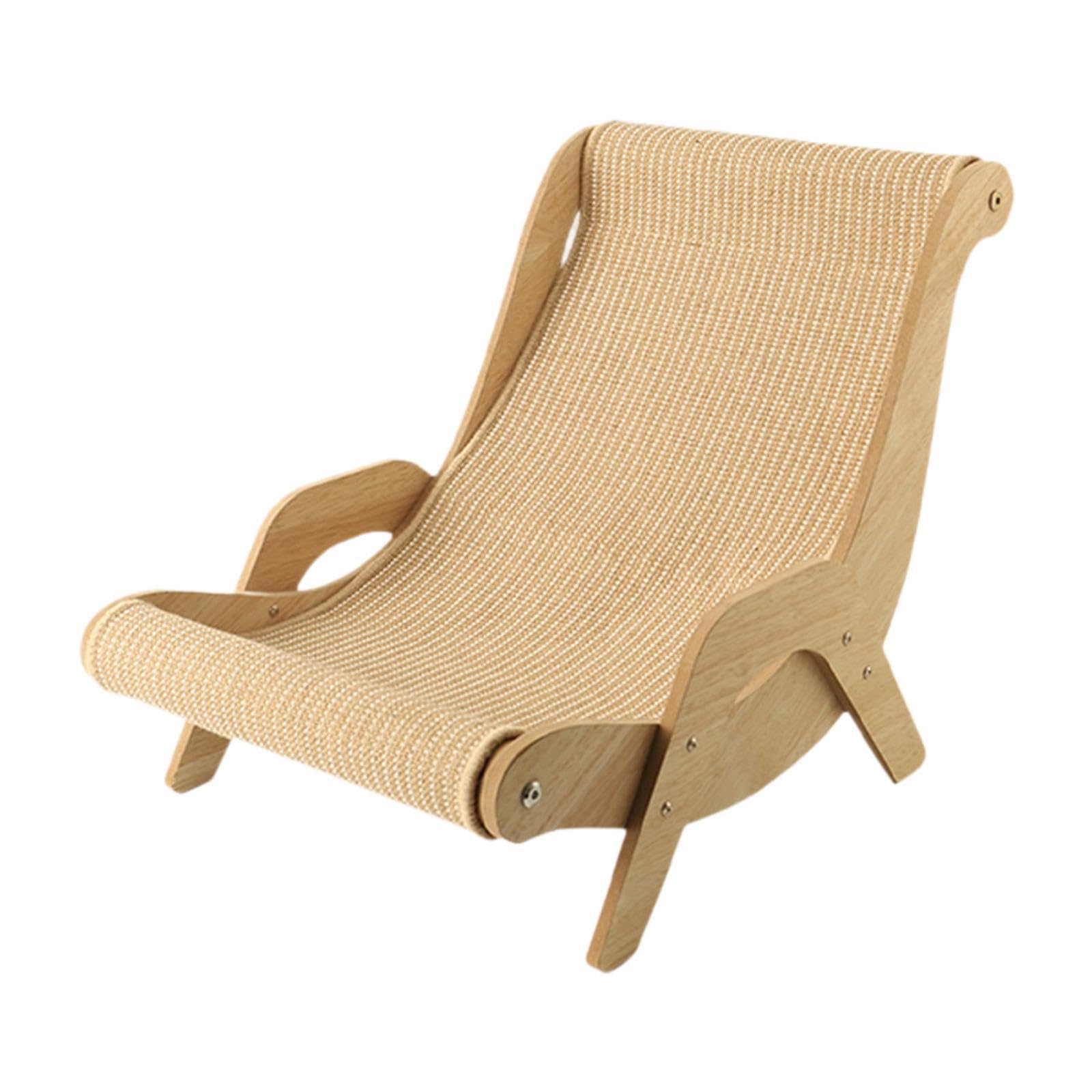 Silla de Playa de Madera para Gatos, Cama de para Gatos de Interior, Tumbona Resistente para Gatos, Silla de Playa para Mascotas (Gatitos