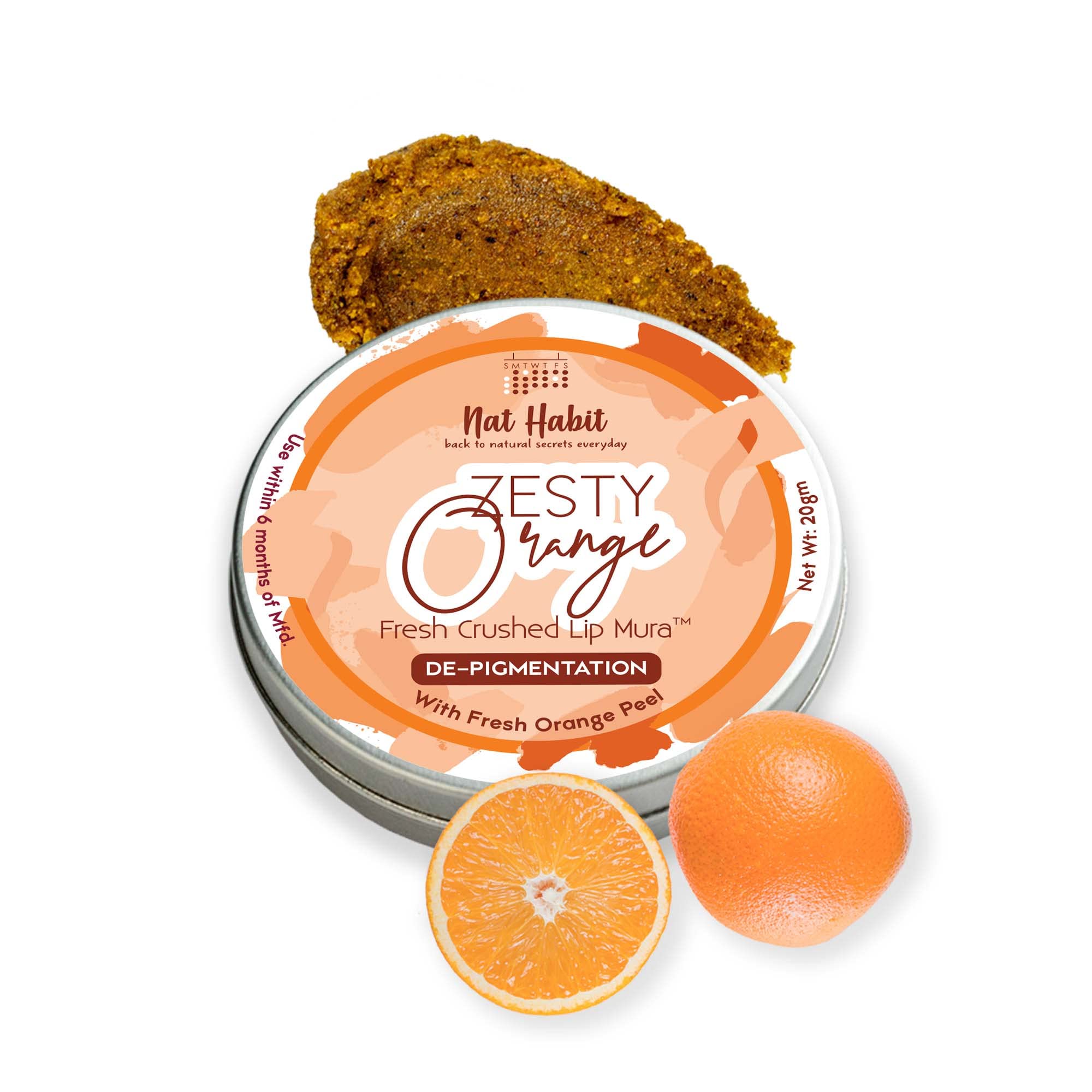 Nat Habit Lip Scrub, Zesty Orange Lip Mura, Lip Mask For Lip Lightening, Pigmentation & Discoloration, Dark Lips Lip Care, With Vitamin C, Chemical & Preservatives Free (Pack of 1, 12 gm)-picture-24