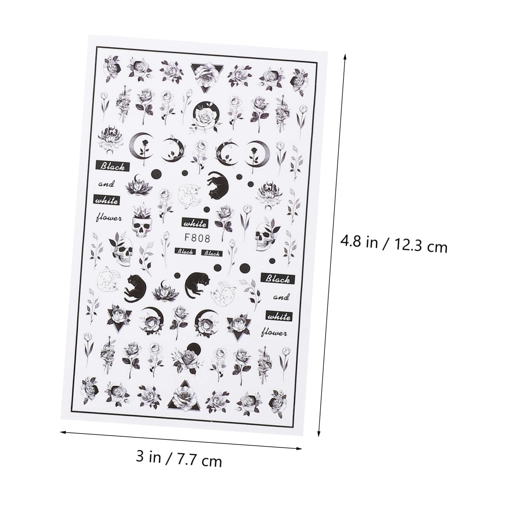 Healvian 50fogli Nail Art Stickers Fiori Eleganti Da Adesivi Per Unghie Autoadesivi Per Decorazioni Manicure Design Creativo Per Unghie e Artistiche Perfetti Per Doni e Decorazioni