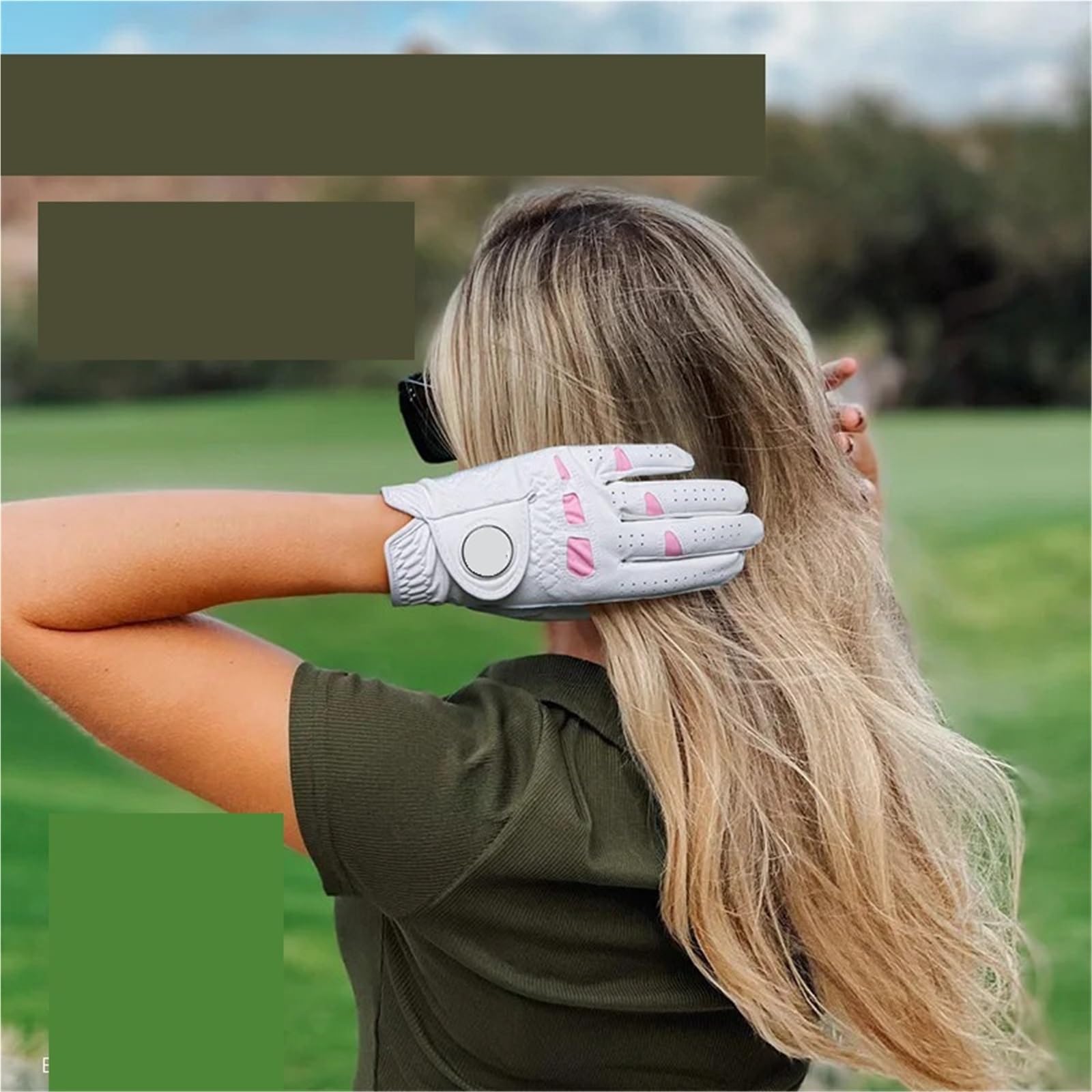 Damen-Golfhandschuhe, 6er-Pack | -Lederhandschuhe mit Ballmarker for jedes Wetter