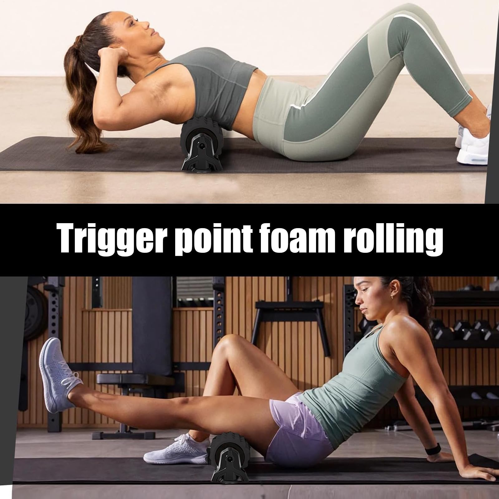 Rullo da Massaggio in Schiuma Massaggiatore Allungatore Antiscivolo | Foam Roller per l'Esercizio Per Esercizio, Stretching, Allenamento, Sonno, Arricciatura Notturna, Gamba, Corpo, Muscolo,