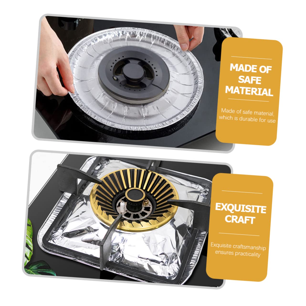 TOPBATHY 60pezzi Protezione Per Bruciatore Gas Coperture Antiaderenti Riutilizzabili Per Piani Cottura Facile Da Pulire e Resistente Agli Graffi Accessori Per Cucina Con Design