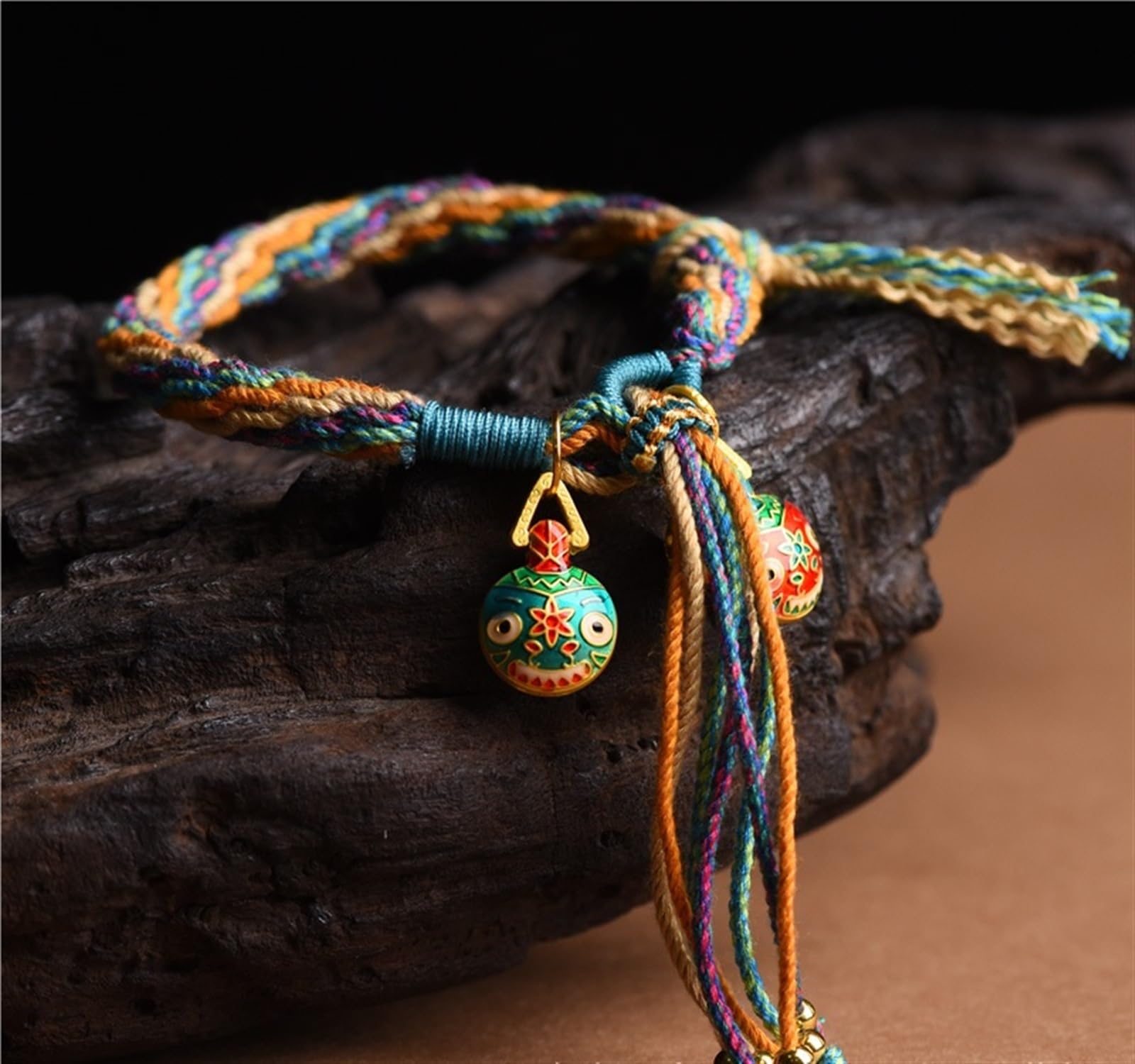 Braccialetti, Portafortuna, Braccialetti Intrecciati, Braccialetto di Reincarnazione in Corda di Cotone Cinese Intrecciata A Mano, Braccialetto di Gioielli Che Ingoia Be,Blue