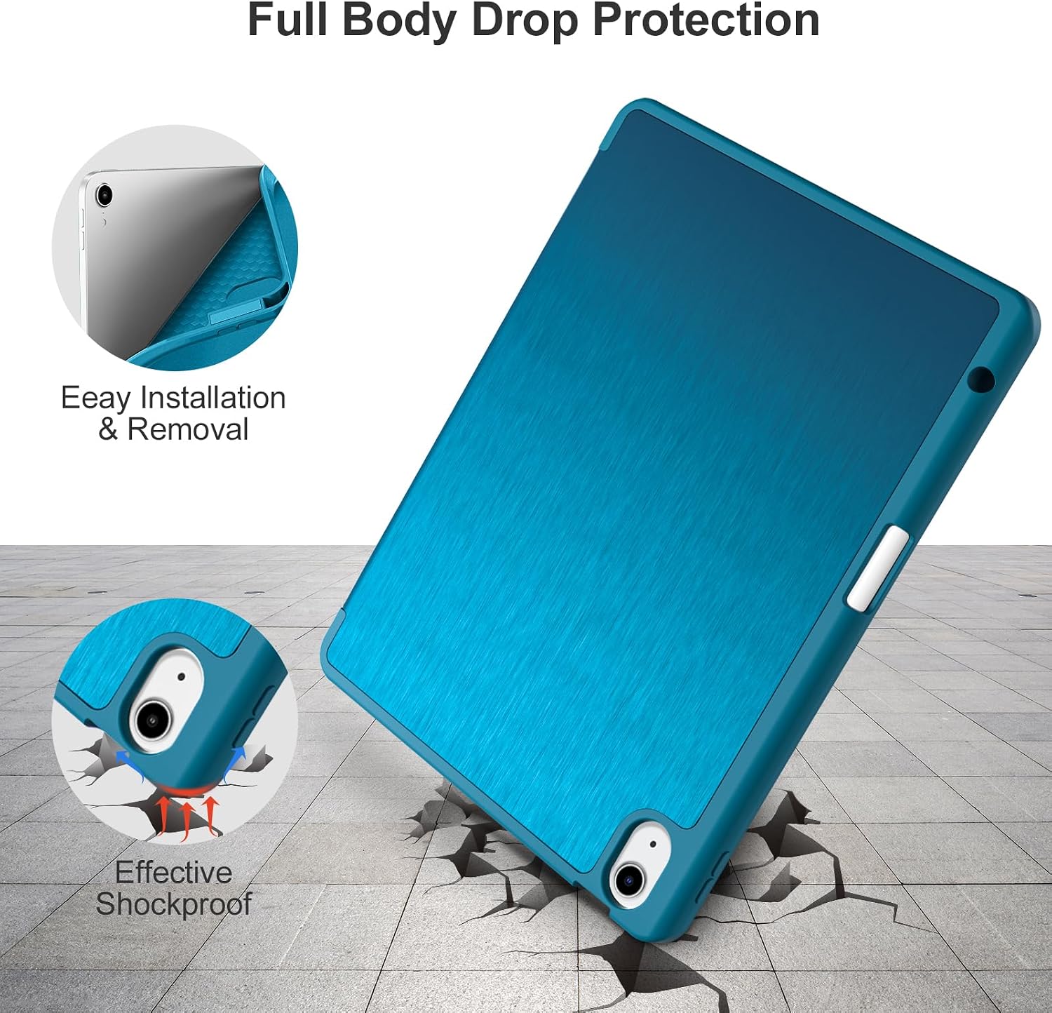 for iPad Air 11 Inch Case M4/M3/M2, Air 5th/4th Gen, PeacockBlue thumbnail