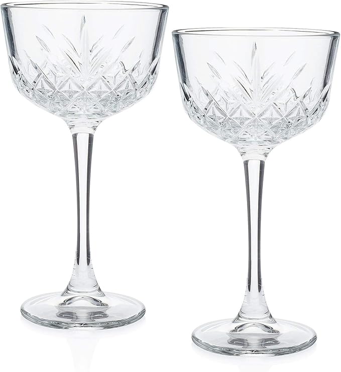 HISTORY COMPANY Nick & Nora 1934 "New York” Cocktail Coupe Glass 2-Piece Set (Gift Box Collection)