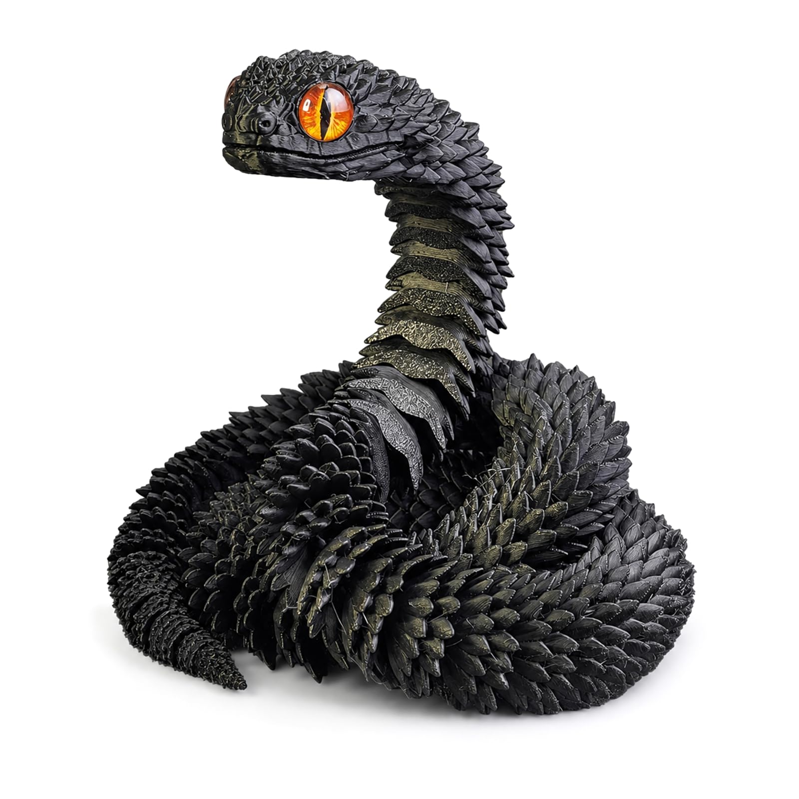 3D Printed Snake Toy, 3D Printed Animals Fidget Toys, Collectible Articulated Snake for Adults, Teens, Flexible Animals Toys for Home, Office Desktop Decor, Stress Relief Toy for Autism & ADHD